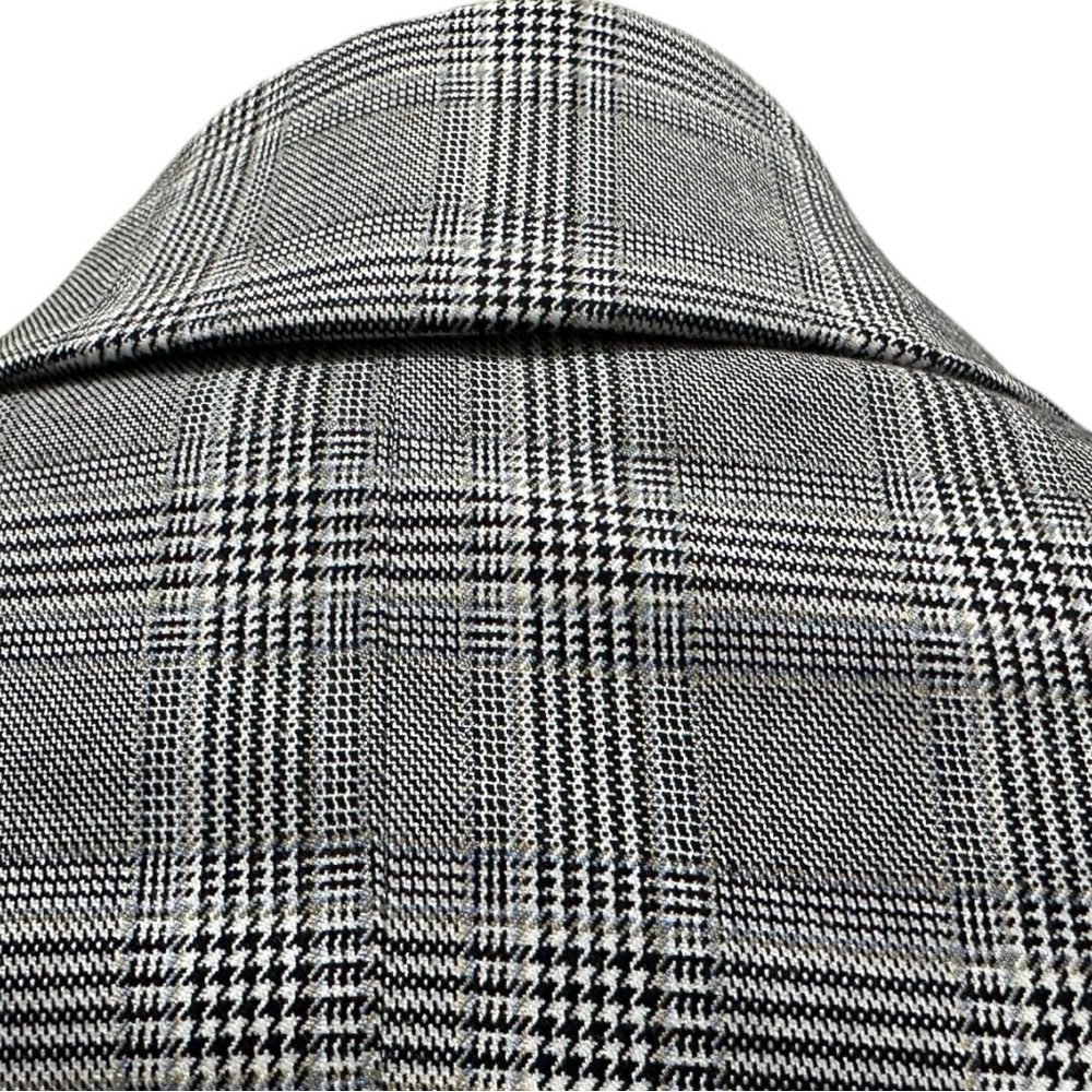 113 ZARA |Turkey EUC Plaid Light Gray Mini Blazer Dress (size XS) Elegant Trendy - Picture 5 of 14